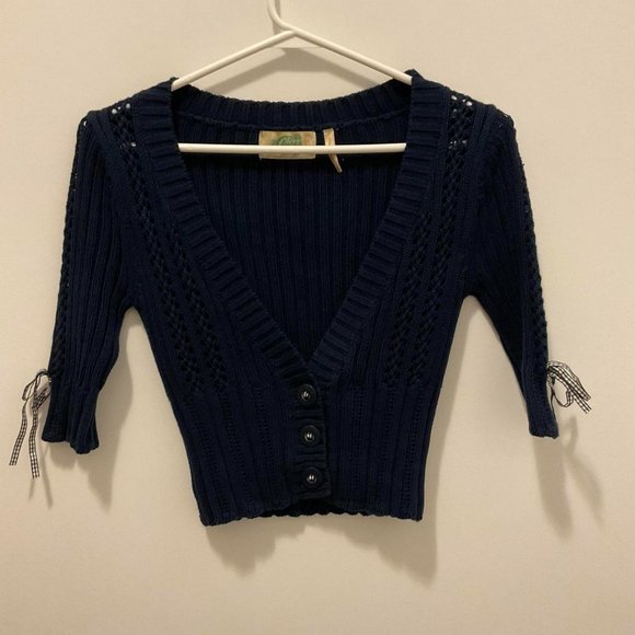 Guess Crop Knit Cardigan Size XS - Picture 2 of 4